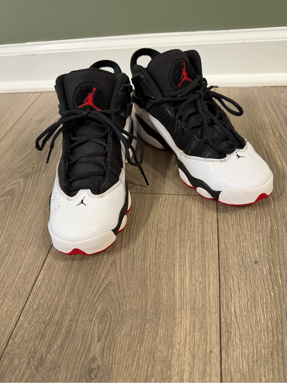 Jordan big kids Black and White Trainers